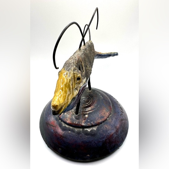 Signed Canadian Handcrafted Fish Sculpture - Picture 2 of 8
